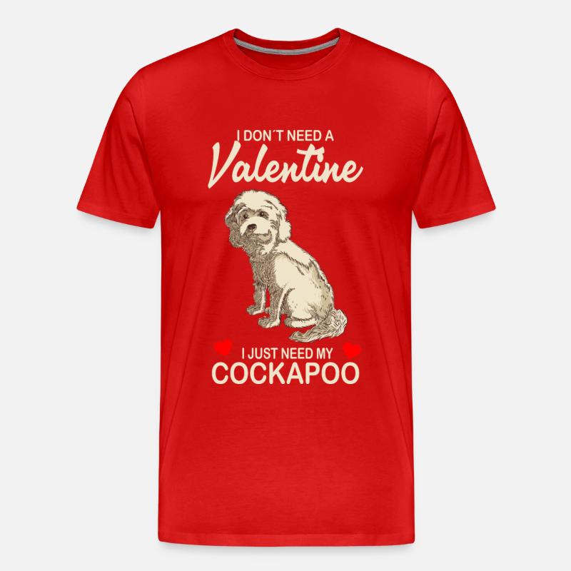 Cockapoo Niedliche Hunde | Valentinstag Geschenke - Männer Premium Bio T-Shirt - Rot