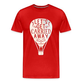 Heißluftballon fahren | Ballonfahrt Geschenkideen - Männer Premium Bio T-Shirt - Rot - Vorne - Damien (186cm)