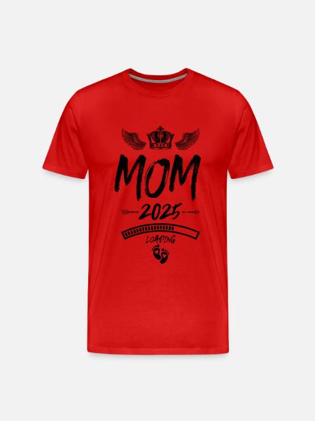 Mom 2025 Loading Mom Saying - Men's Premium Organic T-Shirt - red