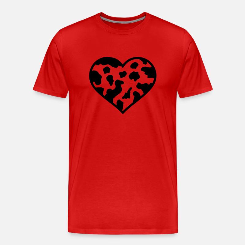 Kuh - Männer Premium Bio T-Shirt - Rot