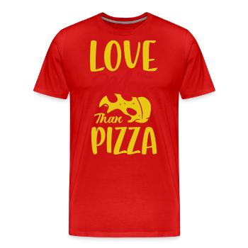 Pizza - Männer Premium Bio T-Shirt - Rot - Vorne - Damien (186cm)
