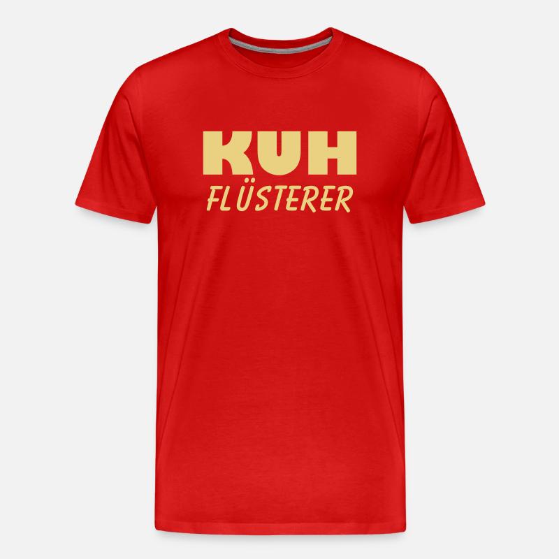 kuh flüsterer - Männer Premium Bio T-Shirt - Rot