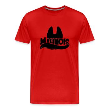 Abbildung Malinois - Männer Premium Bio T-Shirt - Rot - Vorne - Damien (186cm)