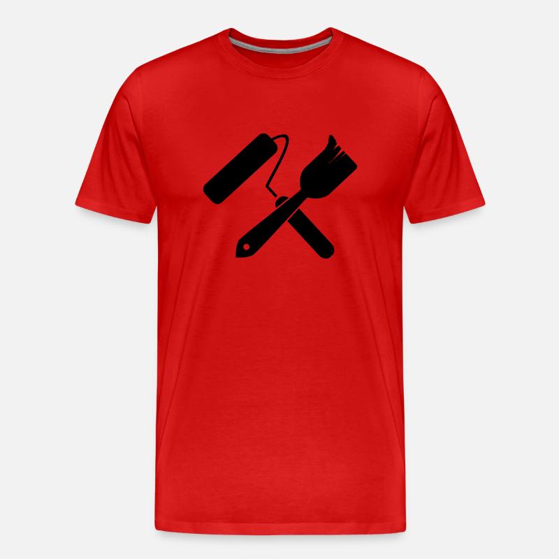 Lackierer Tools - Männer Premium Bio T-Shirt - Rot