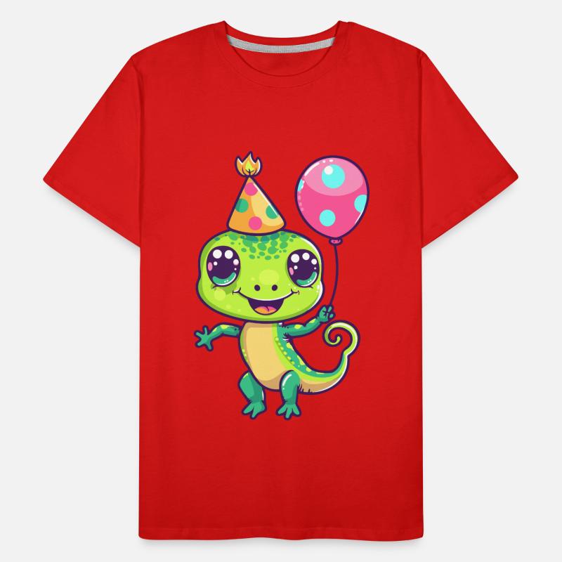Echse Geburtstag Comic Männer Premium Bio T-Shirt