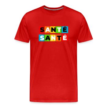Santé - T-shirt bio Premium Homme - rouge - Devant - Damien (186cm)