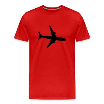 avion - T-shirt bio Premium Homme - rouge - Devant - Damien (186cm)