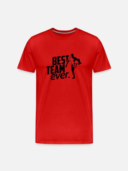Fußballmannschaft - Männer Premium Bio T-Shirt - Rot