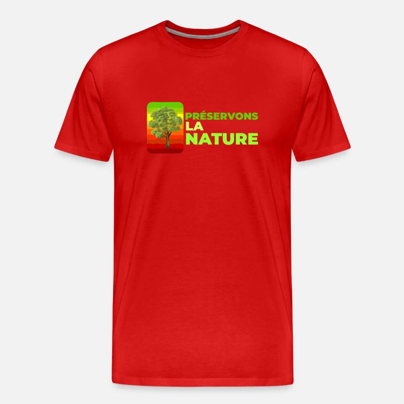 Préservons la nature - T-shirt bio Premium Homme - rouge