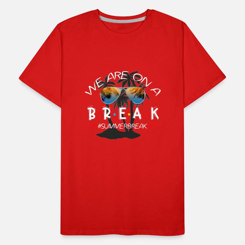 We are on a summer break Men's Premium Organic T-Shirt