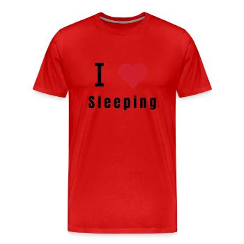 J’adore dormir - T-shirt bio Premium Homme - rouge - Devant - Damien (186cm)