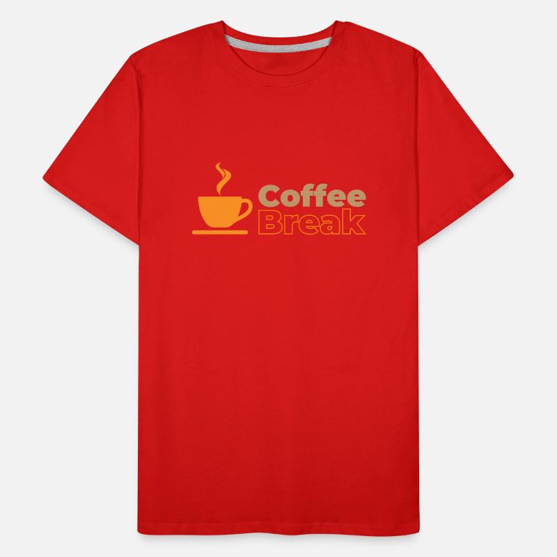 Pausa caffè Maglietta ecologica premium da uomo