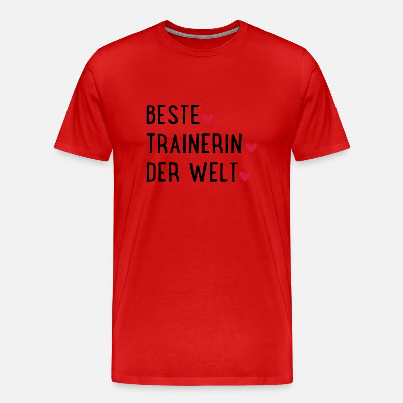 beste trainerin - Männer Premium Bio T-Shirt - Rot