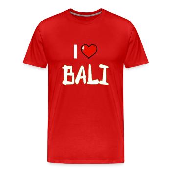 Bali - Indonesien - Männer Premium Bio T-Shirt - Rot - Vorne - Damien (186cm)