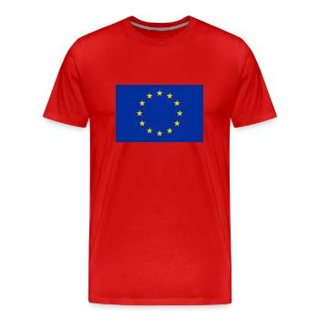 Drapeau de l’UE - T-shirt bio Premium Homme - rouge - Devant - Damien (186cm)