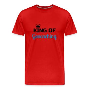 Geocaching / Geocacher / Compass / GPS - Men's Premium Organic T-Shirt - red - Front - Damien (186cm)