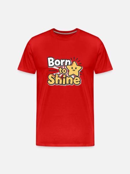 Né pour briller – Strahlender Stern - T-shirt bio Premium Homme - rouge