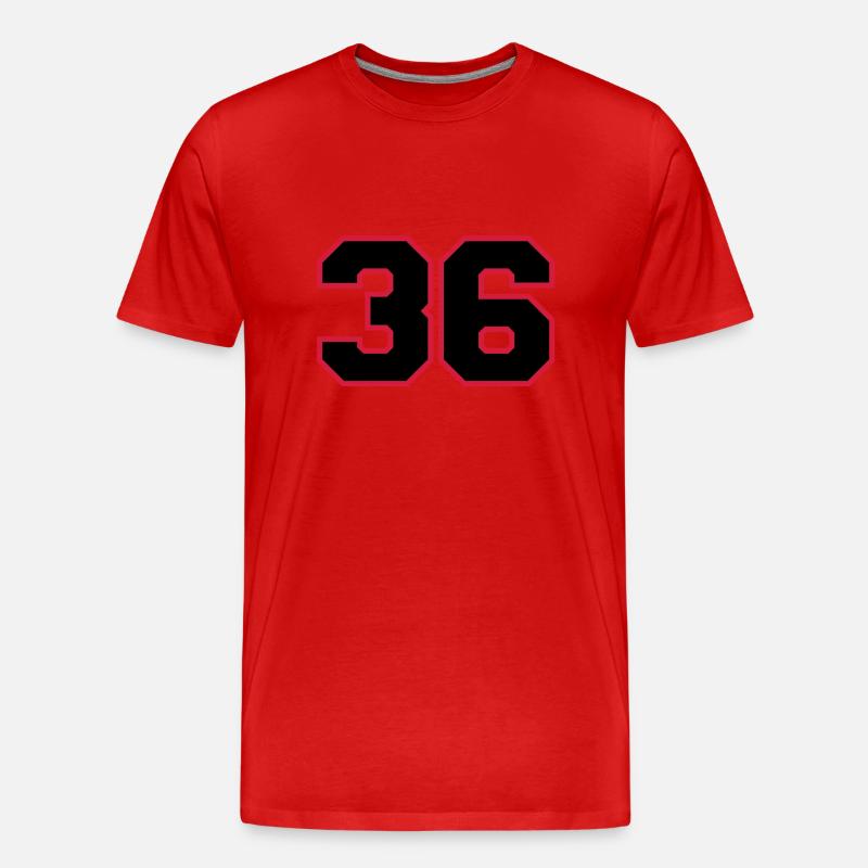 number36 - Männer Premium Bio T-Shirt - Rot