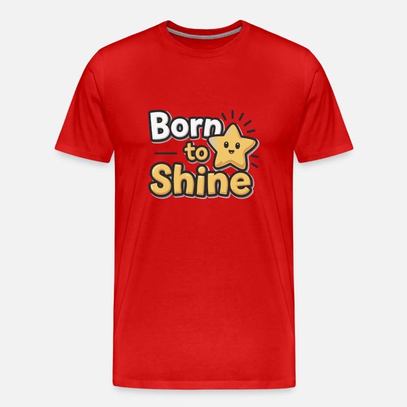 Né pour briller – Strahlender Stern - T-shirt bio Premium Homme - rouge