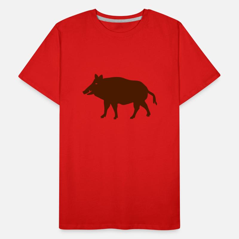 pig wild boar hog Men's Premium Organic T-Shirt