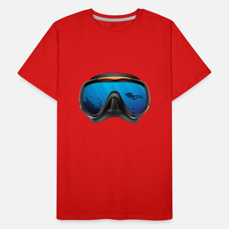 Diving, Diver, Diving Goggles Men's Premium Organic T-Shirt