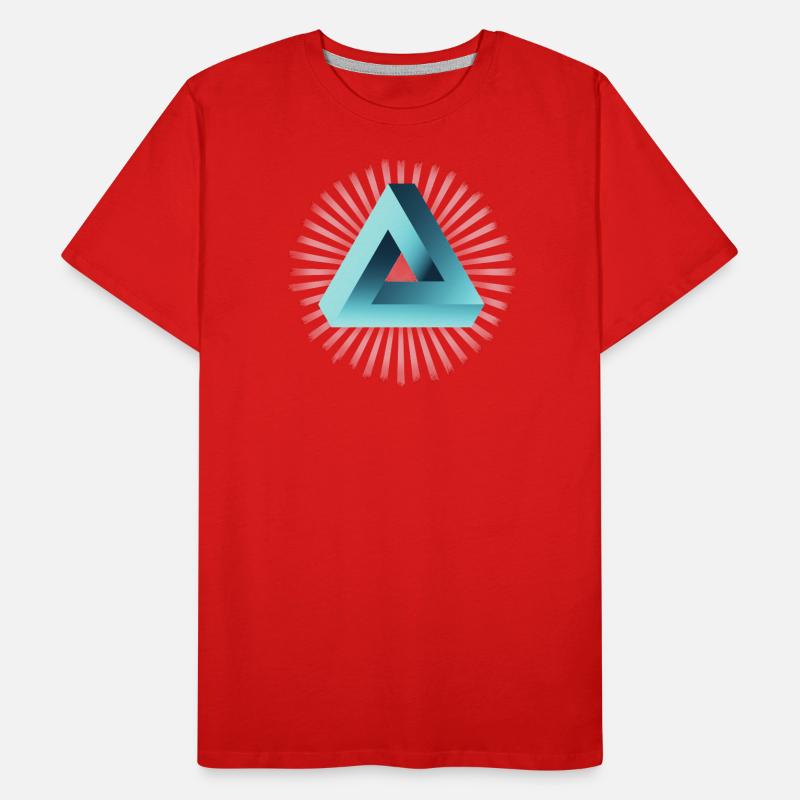 illusion illuminati triangle pyramide nerd maths T-shirt bio Premium Homme
