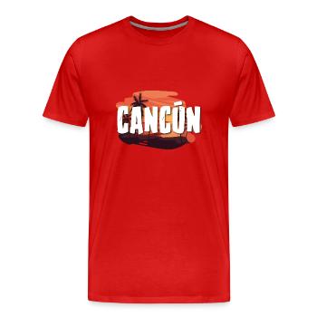 Cancun - T-shirt bio Premium Homme - rouge - Devant - Damien (186cm)