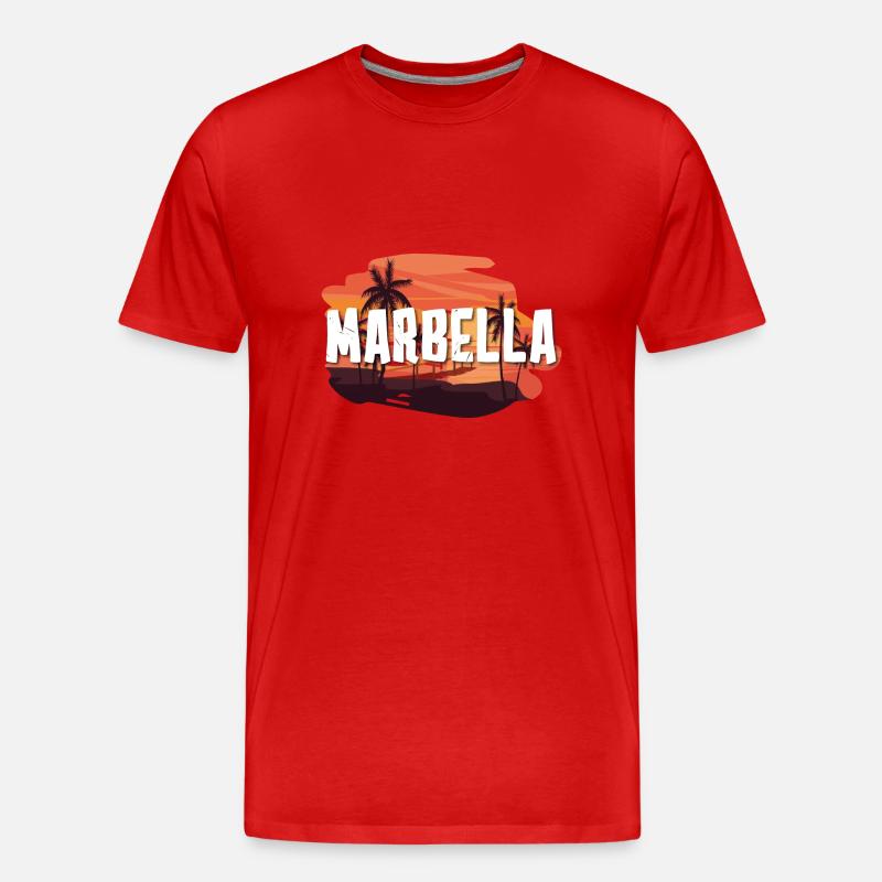 Marbella - Männer Premium Bio T-Shirt - Rot