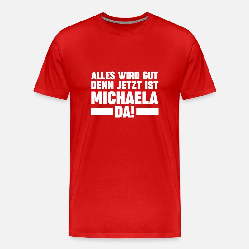 Michaela - Männer Premium Bio T-Shirt - Rot