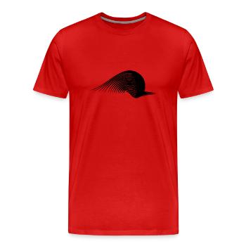 Point de champ gravitationnel dans la masse de l’espace-temps - T-shirt bio Premium Homme - rouge - Devant - Damien (186cm)