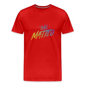 Matteo - Männer Premium Bio T-Shirt - Rot - Vorne - Damien (186cm)
