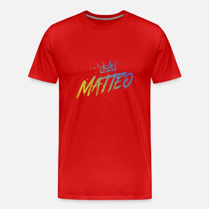 Matteo - Männer Premium Bio T-Shirt - Rot