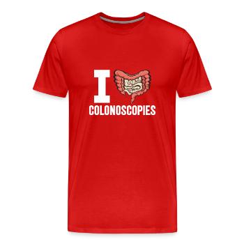 Gastro-entérologie Endoscopie Coloscopie - T-shirt bio Premium Homme - rouge - Devant - Damien (186cm)