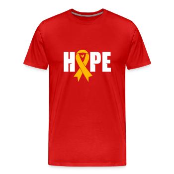 Krebs Kind Krebs-Überlebender - Männer Premium Bio T-Shirt - Rot - Vorne - Damien (186cm)