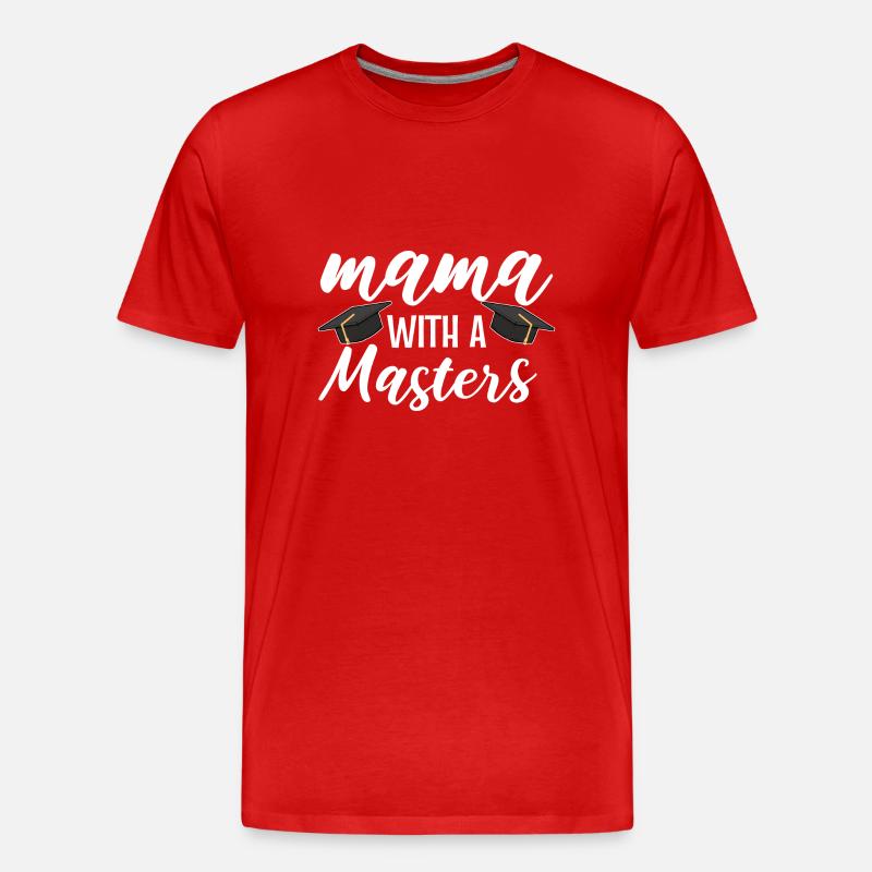 Master Studium Abschlussfeier Mutter Mama - Männer Premium Bio T-Shirt - Rot
