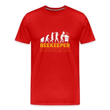 Apiculteur - T-shirt bio Premium Homme - rouge - Devant - Damien (186cm)