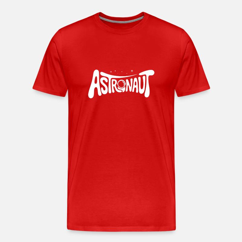 Astronaut - Cooles Astonomy-Logo - Männer Premium Bio T-Shirt - Rot