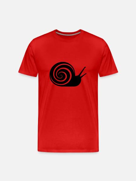snail - Men's Premium Organic T-Shirt - red