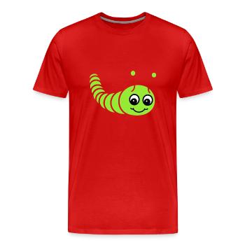 Raupen Insektenliebe Kleine Raupe - Männer Premium Bio T-Shirt - Rot - Vorne - Damien (186cm)