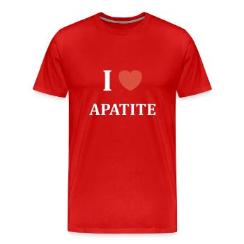 I love Apatite - T-shirt bio Premium Homme - rouge - Devant - Damien (186cm)
