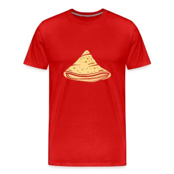 Crêpes Bretagne humour crêpe - T-shirt bio Premium Homme - rouge - Devant - Damien (186cm)