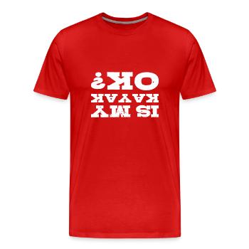 Kayak Kayak - T-shirt bio Premium Homme - rouge - Devant - Damien (186cm)
