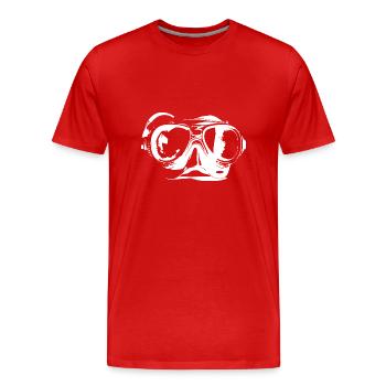 Taucherbrille Diving Scuba Symbol - Männer Premium Bio T-Shirt - Rot - Vorne - Damien (186cm)