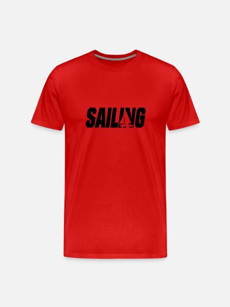 Sailing - Männer Premium Bio T-Shirt - Rot