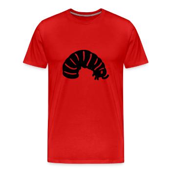 chenille - T-shirt bio Premium Homme - rouge - Devant - Damien (186cm)