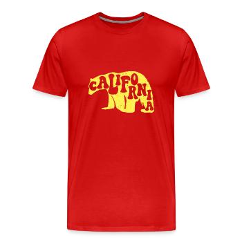 Ours de Californie États-Unis État d’Amérique Californie - T-shirt bio Premium Homme - rouge - Devant - Damien (186cm)