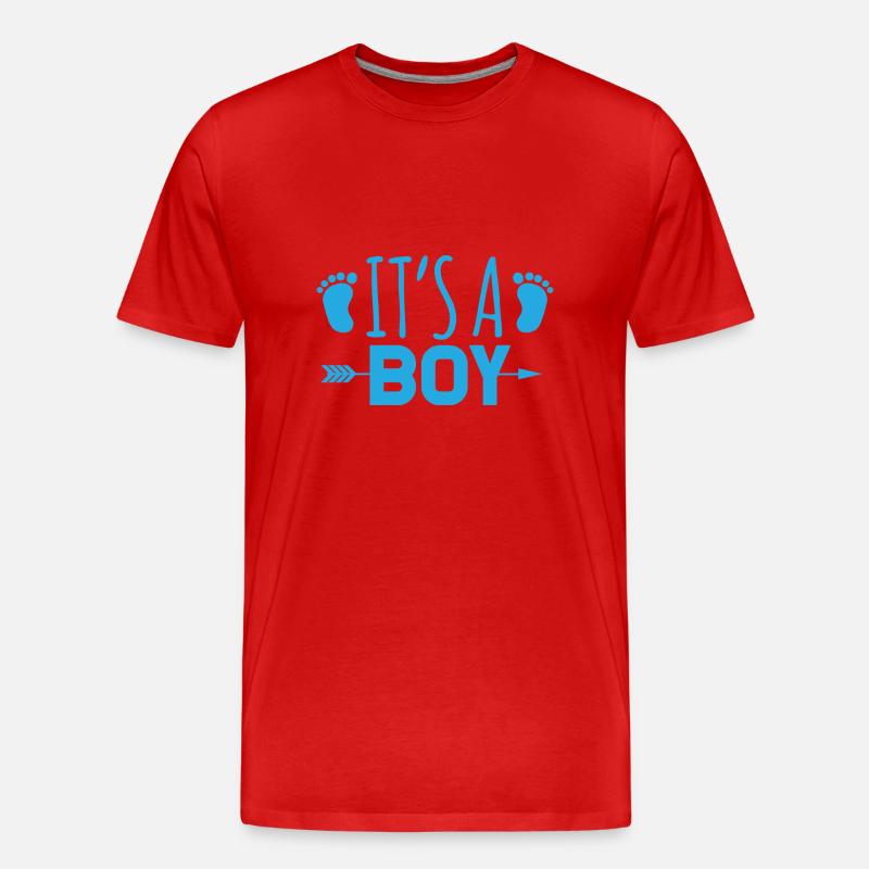 It´s a boy - Männer Premium Bio T-Shirt - Rot