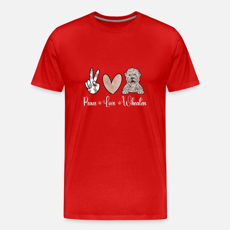 Irish Soft Coated Wheaten Terrier - Männer Premium Bio T-Shirt - Rot
