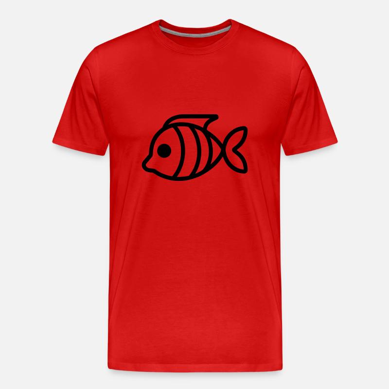 Fisch - Männer Premium Bio T-Shirt - Rot