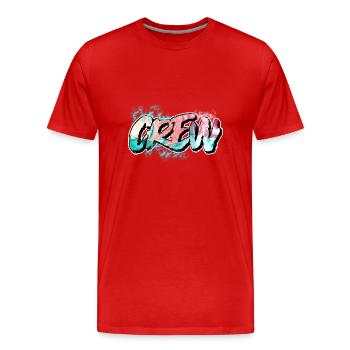 Équipage - T-shirt bio Premium Homme - rouge - Devant - Damien (186cm)